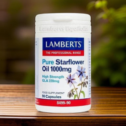 Aceite de Borraja Puro 1000 mg (Starflower Oil) - Lamberts - 90 cápsulas