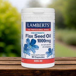 Aceite de Semillas de Lino 1000 mg (Flax Seed Oil) - Lamberts - 90 cápsulas