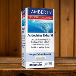 Acidophilus Extra 10. Una al Día - Lamberts - 30 Cápsulas